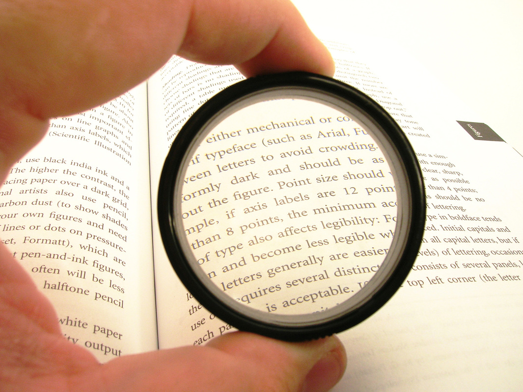 Picture: magnifier over a page